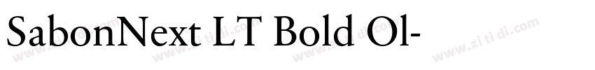 SabonNext LT Bold Ol字体转换